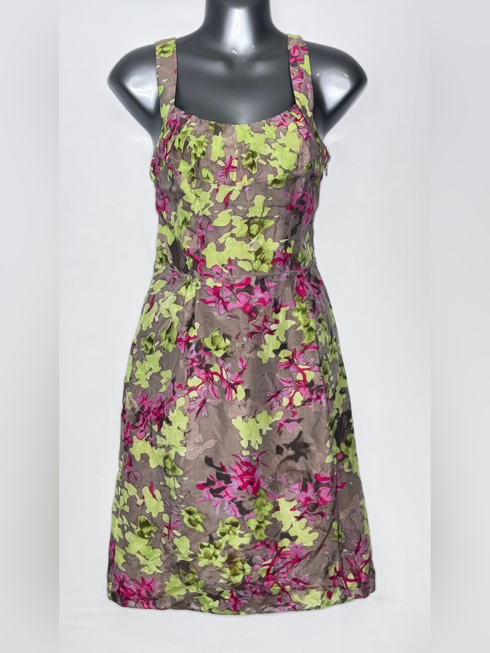 Banana Republic Silk Blend Floral Dress Cottagecore Garden Party Romantic Size 4